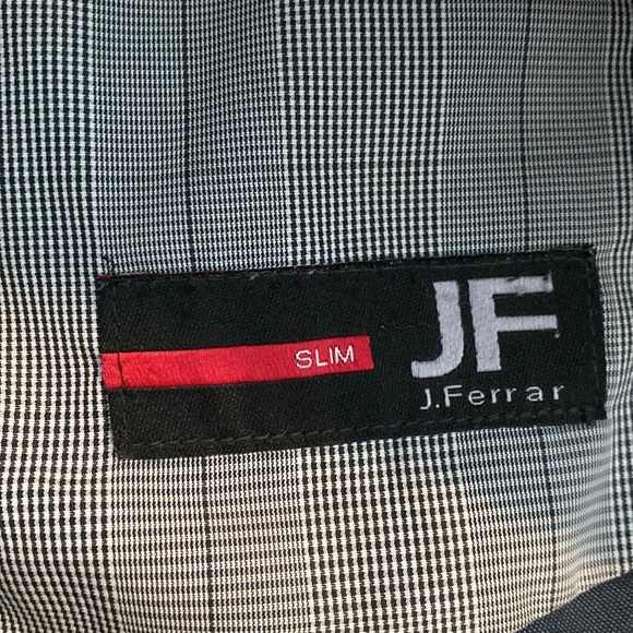 Mens Slim Fit JFerar Navy Blue and grey vest - Picture 3 of 4